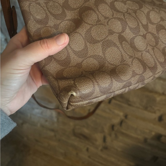Coach Tan and Brown Signature Crossbody Bag - Picture 13 of 16